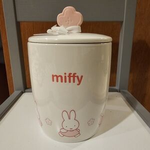 Miffy Sakura White and Pink Ceramic Canister